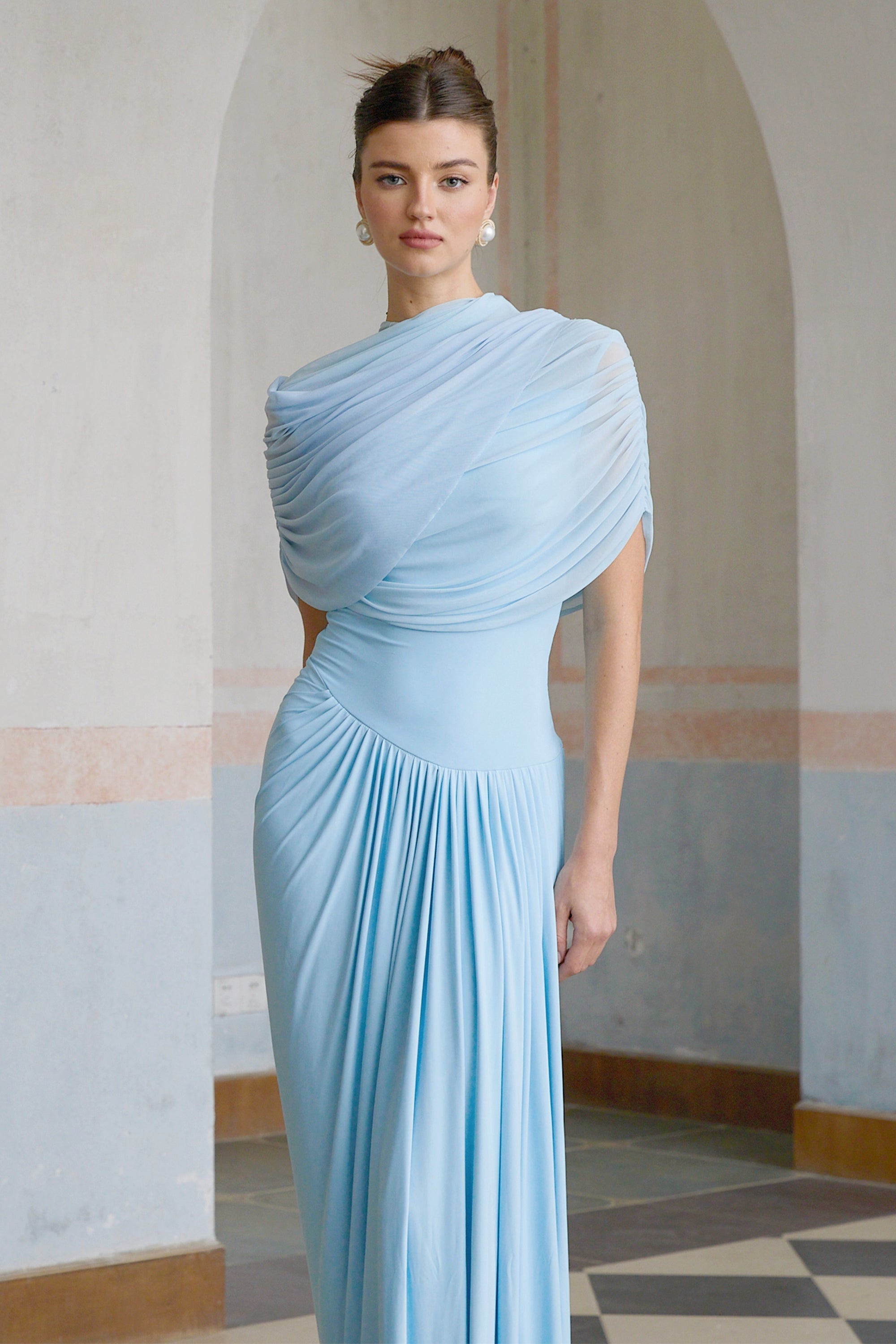 Catherine | Pleated maxi dress