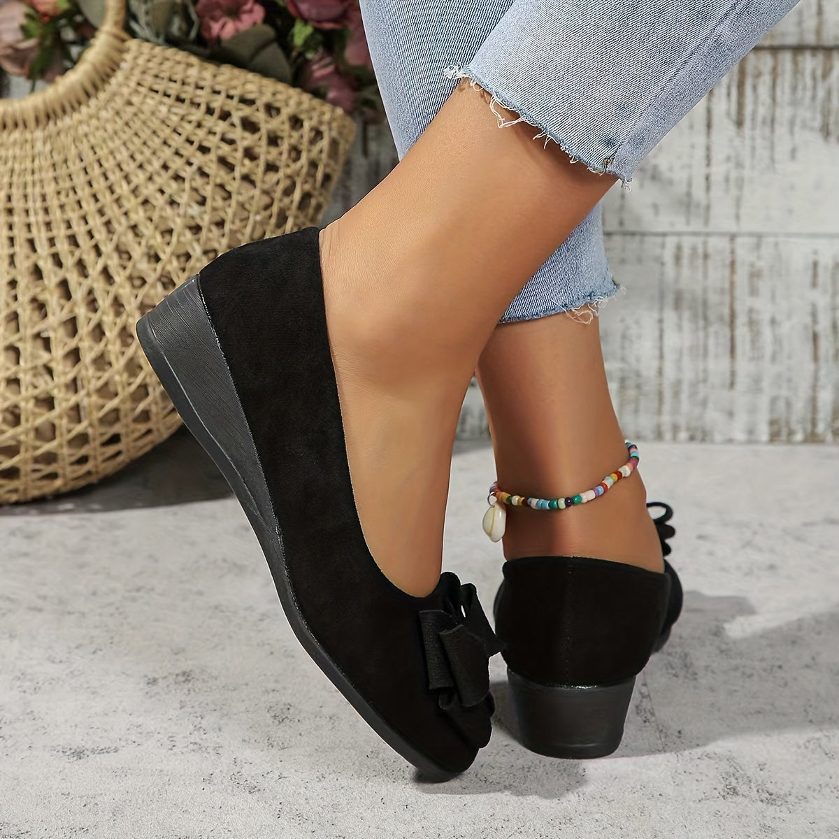 Amira | Bow Comfort Wedge Shoes