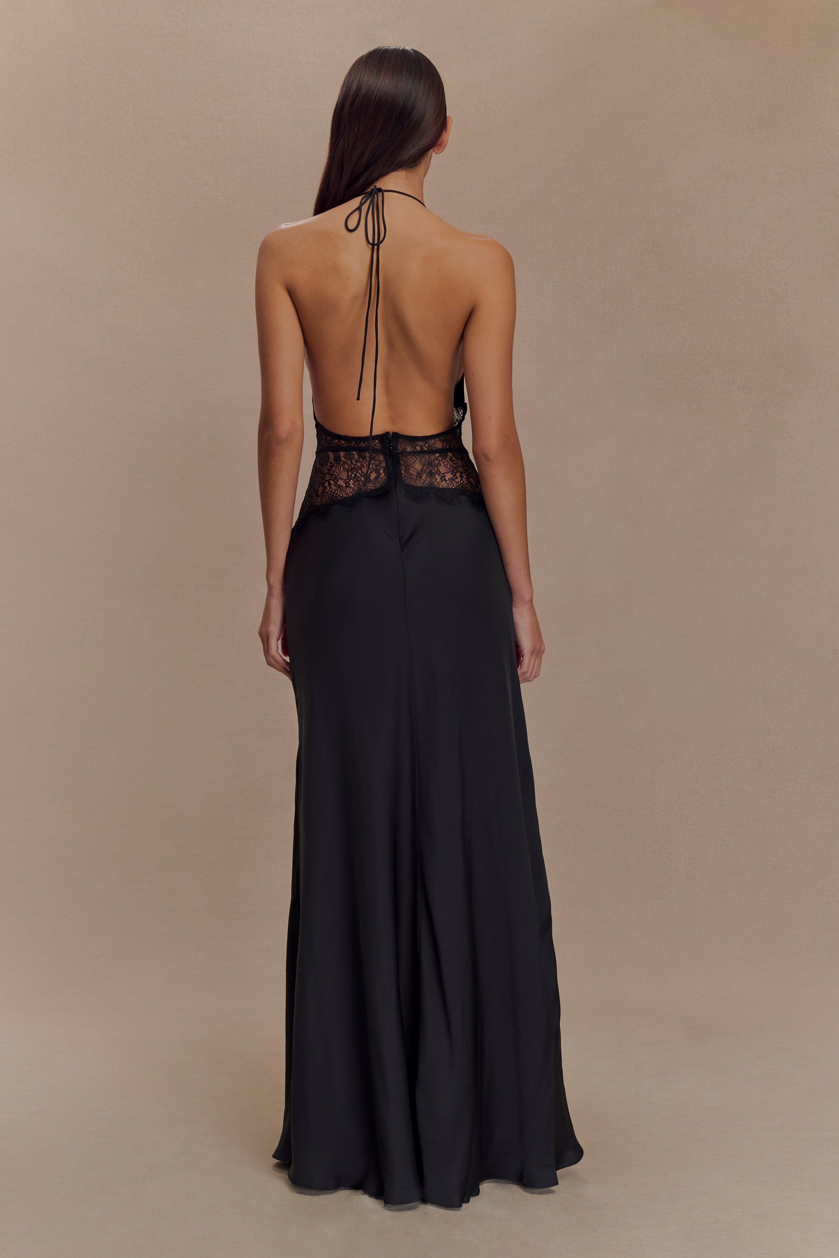 Andrea | Lace Satin Dress