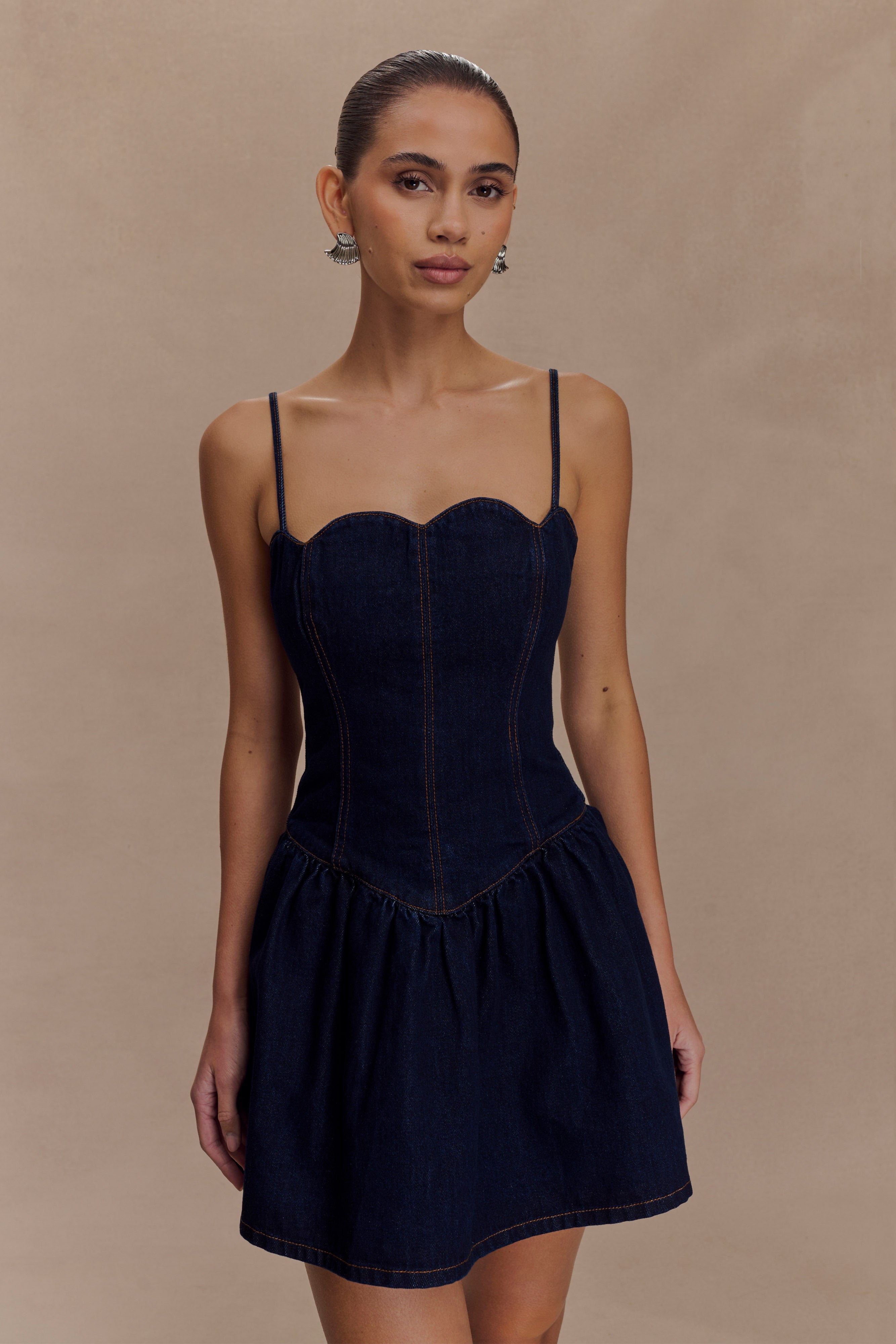 Macie | Denim Mini Dress