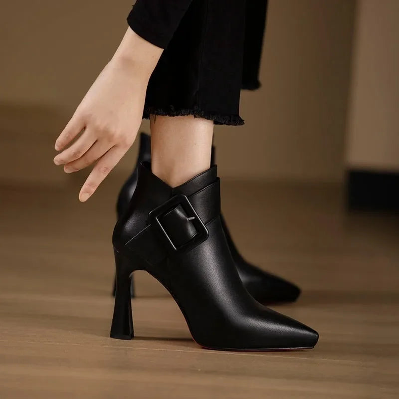 Yara | Buckle Ankle Heel Boots