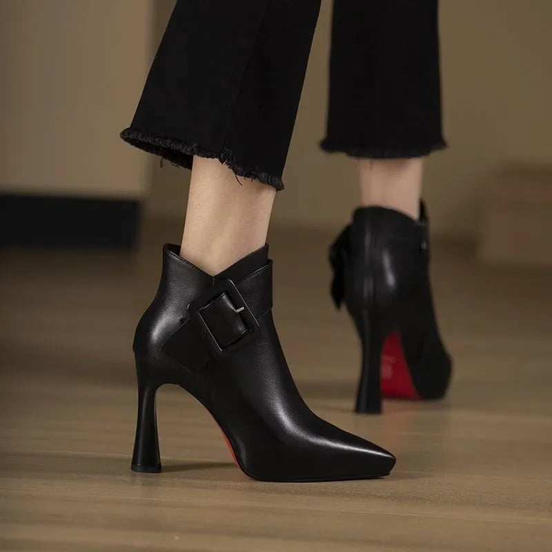 Yara | Buckle Ankle Heel Boots