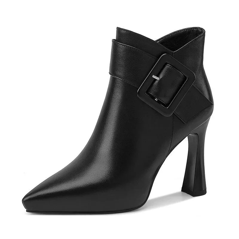 Yara | Buckle Ankle Heel Boots
