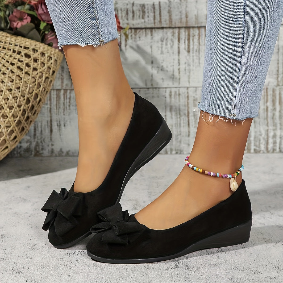 Amira | Bow Comfort Wedge Shoes