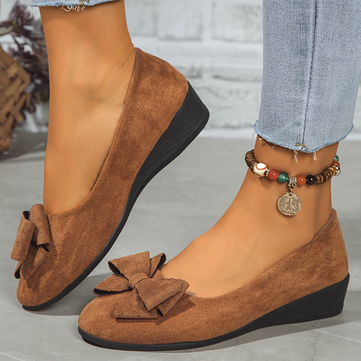 Amira | Bow Comfort Wedge Shoes