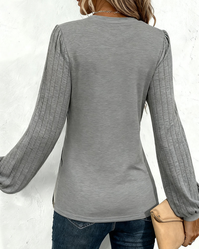 Amaya | Striped Statement Sleeve Top