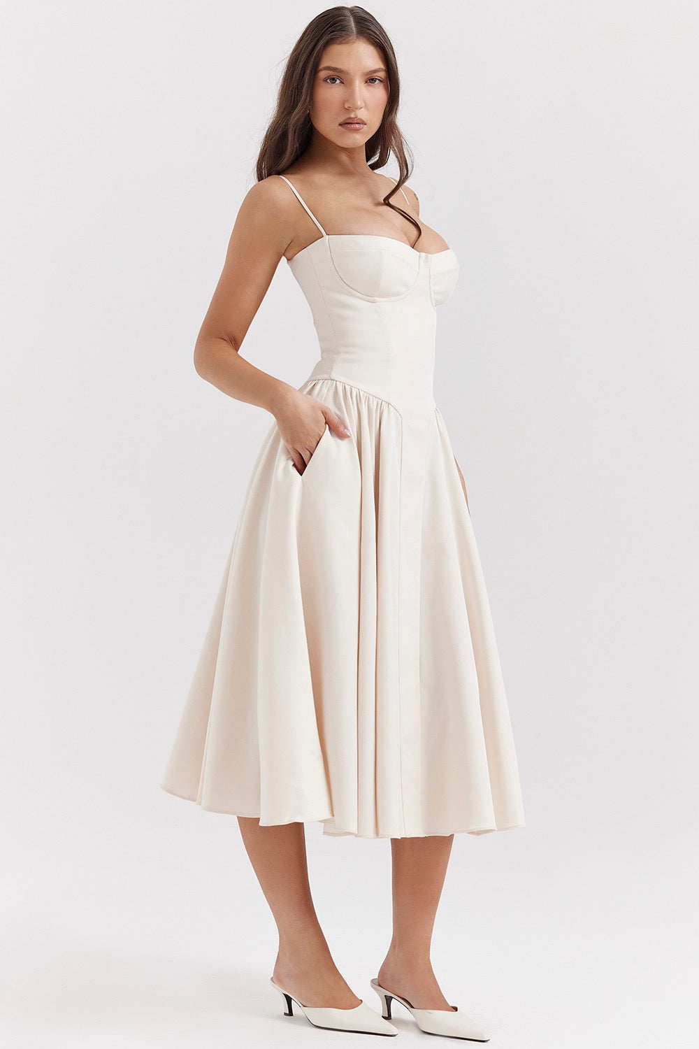Arianna | Corset Summer Midi Dress
