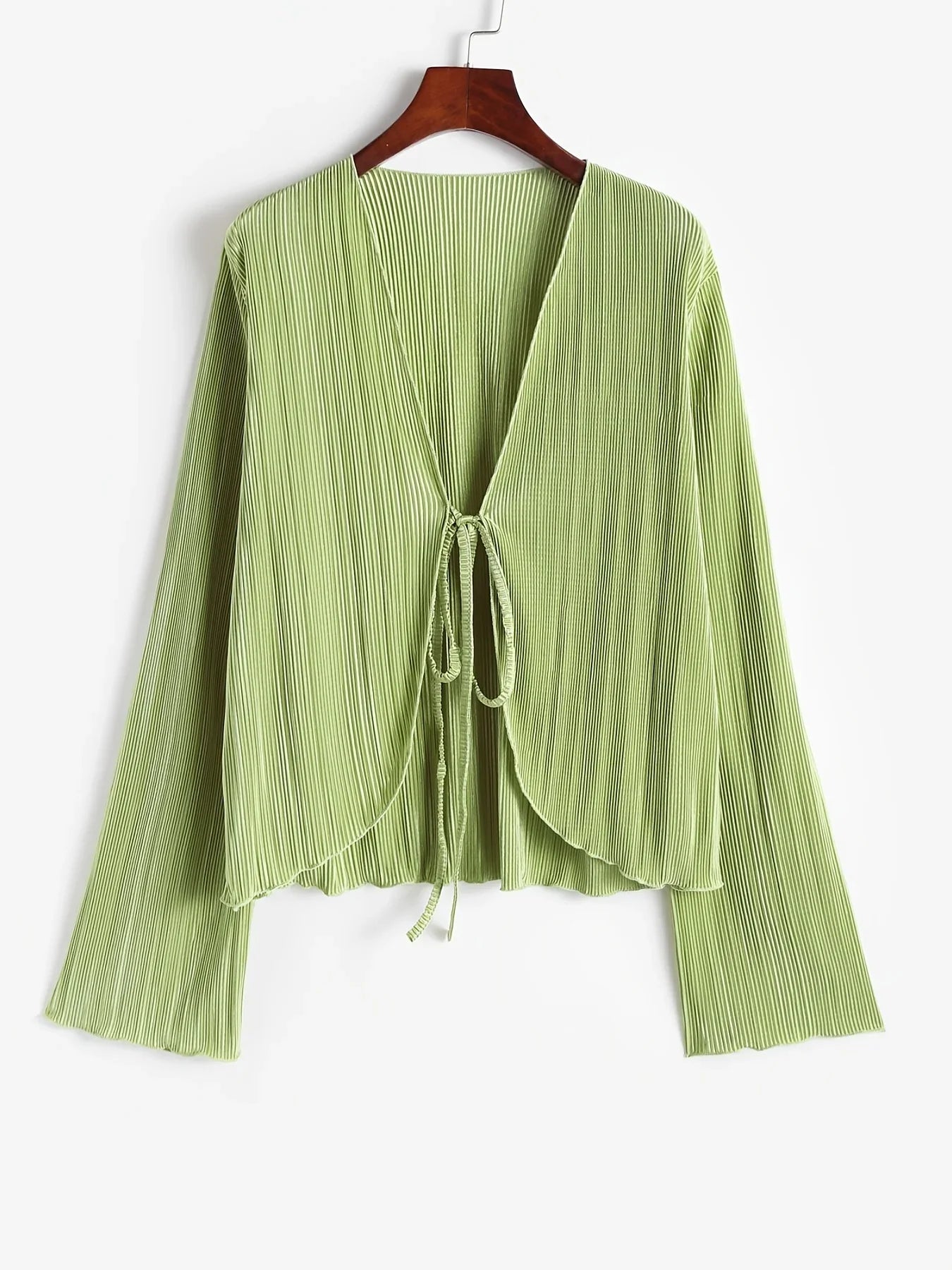 Kaylee | Pleated Tie-Front Top