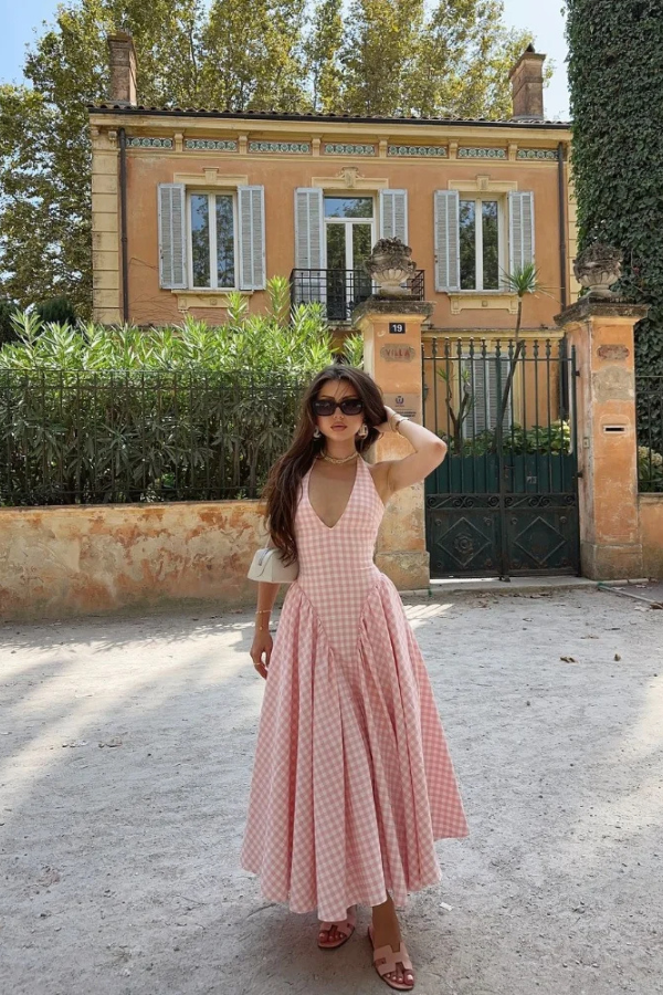 Harper | Plaid Midi Dress