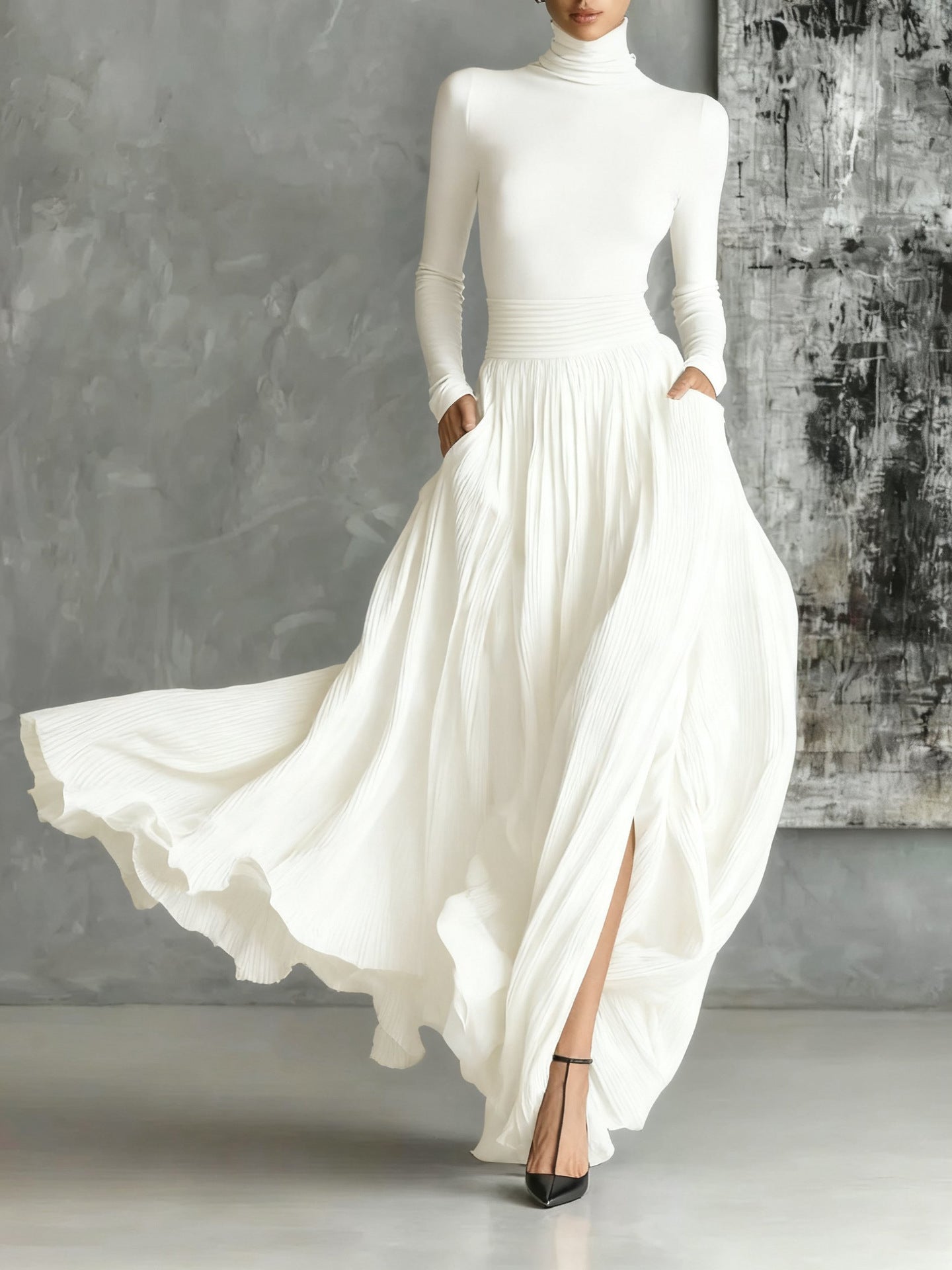 Sofia | Elegant High-Waist Maxi Skirt