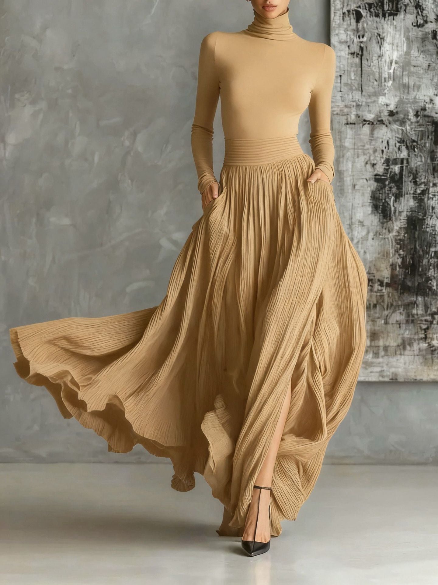 Sofia | Elegant High-Waist Maxi Skirt