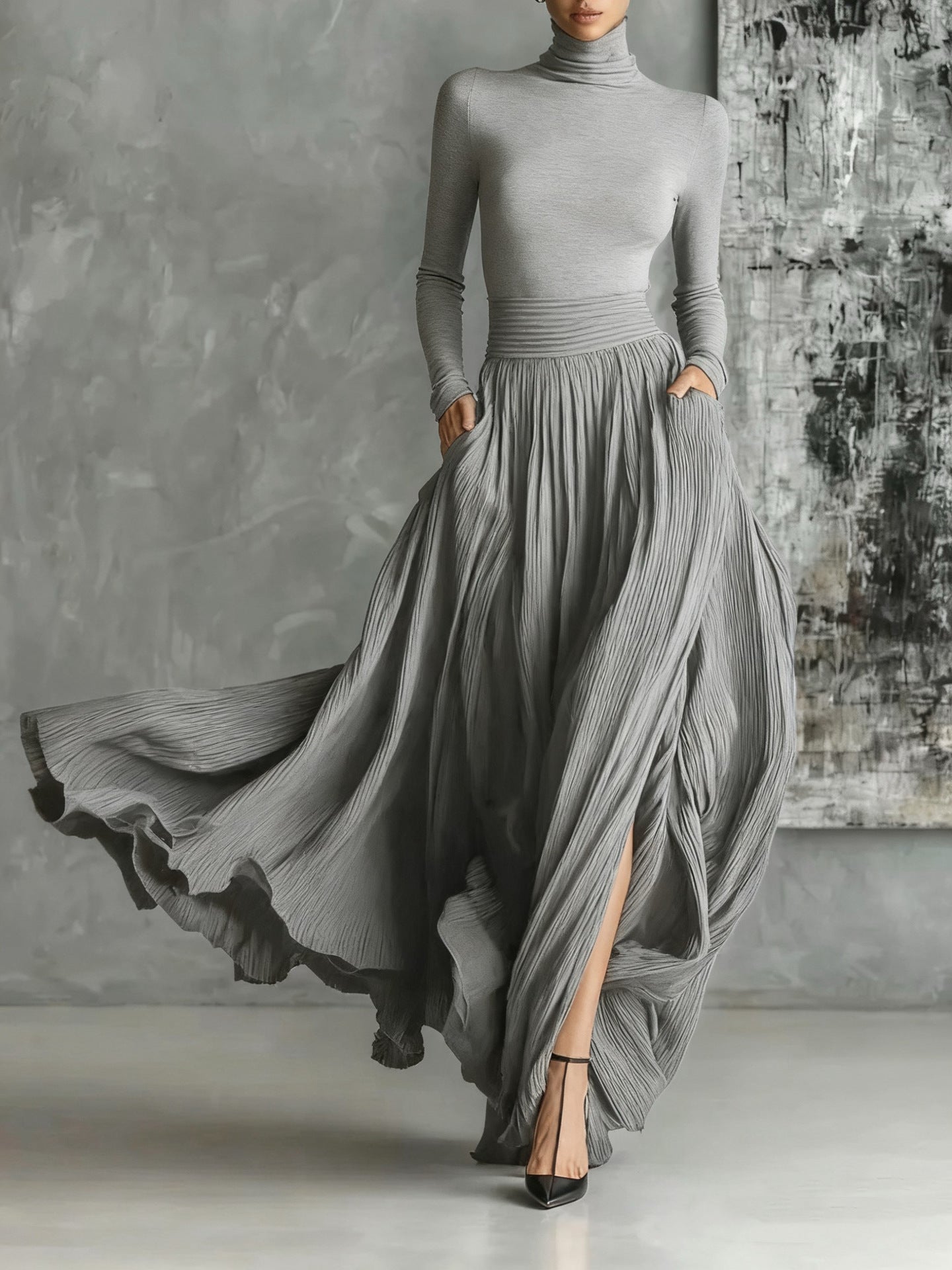 Sofia | Elegant High-Waist Maxi Skirt