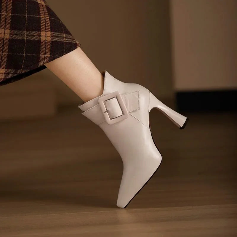 Yara | Buckle Ankle Heel Boots
