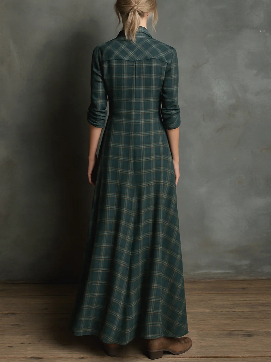 Eve | Rustic Plaid Maxi Dress