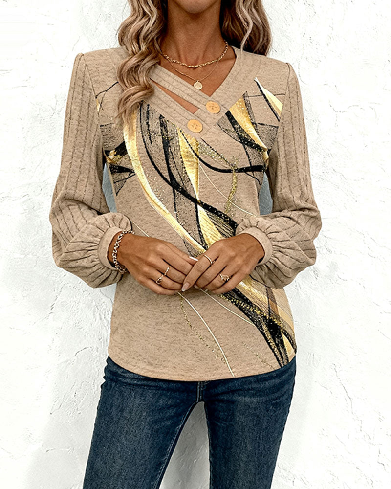 Amaya | Striped Statement Sleeve Top